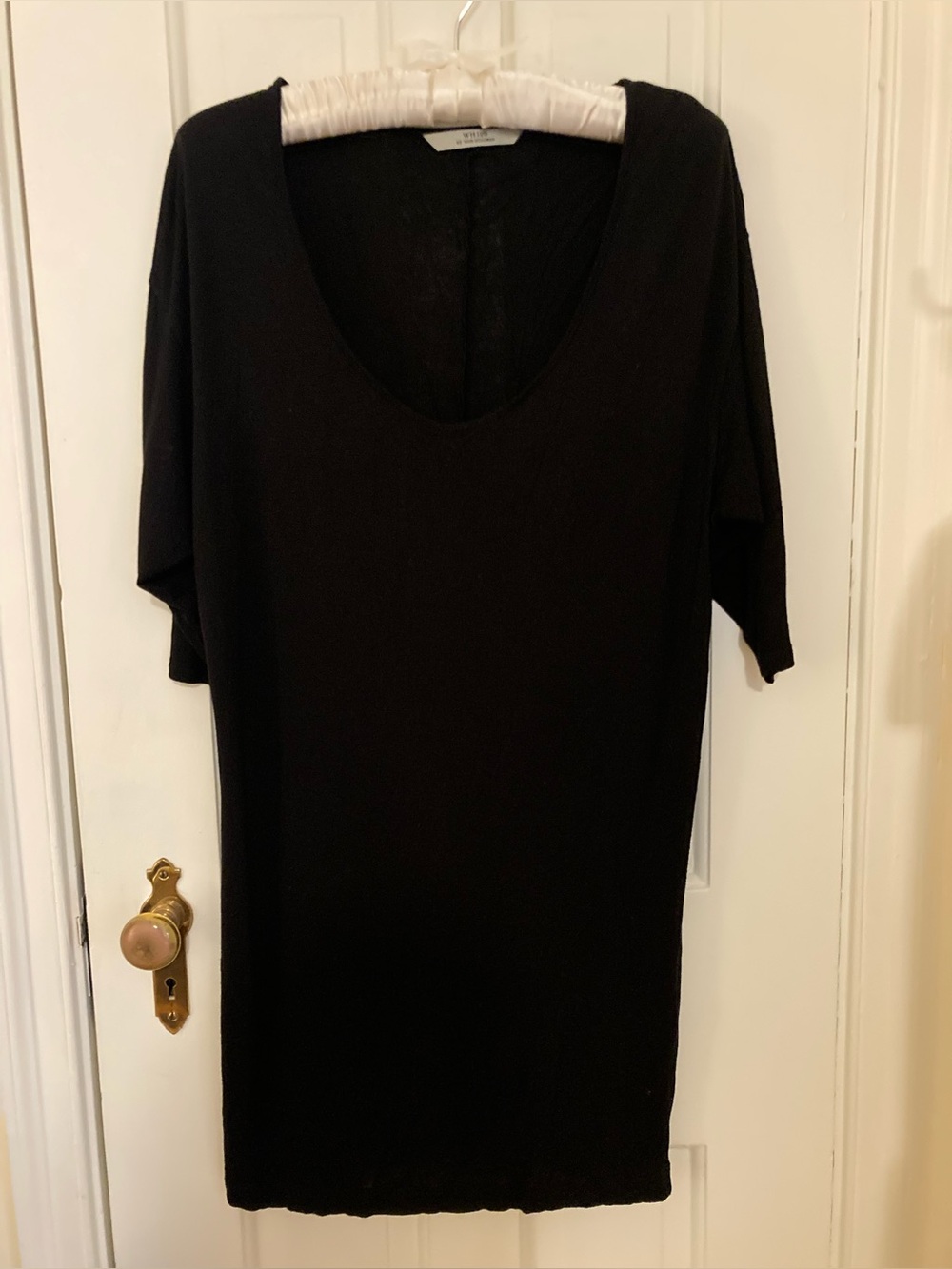 Black knit t-shirt dress by Won Hundred